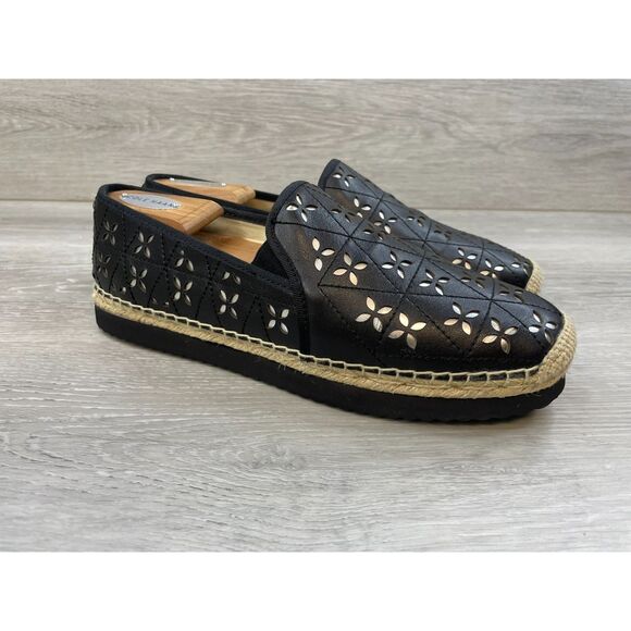 Michael Kors Keaton Women's Loafer Moccasin Espadrille Casual 9.5 Black Shoes - Picture 1 of 11